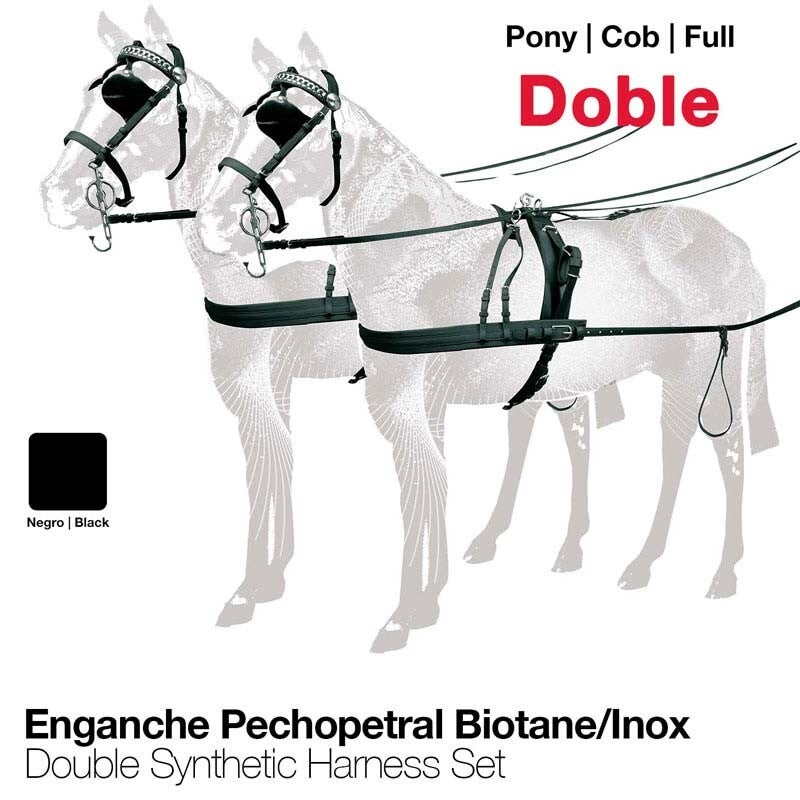 ENGANCHE PECHOPETRAL BIOTANE/INOX DOBLE