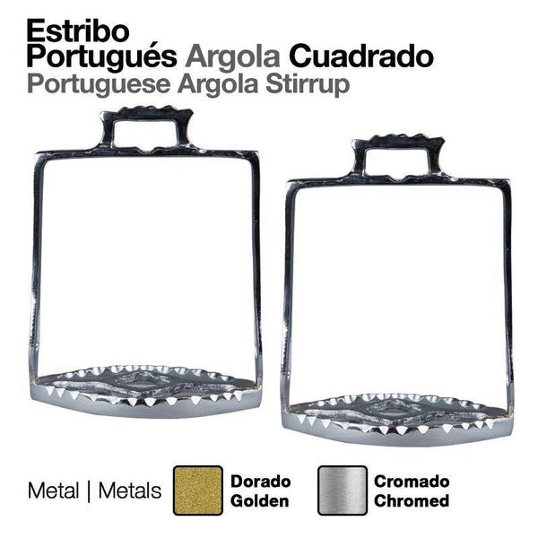 ESTRIBO PORTUGUÉS ARGOLA CUADRADO