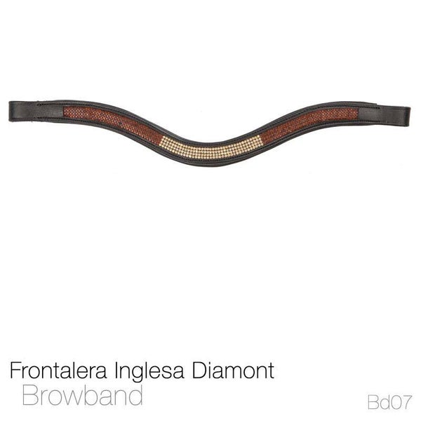 FRONTALERA INGLESA DIAMONT BB07 NEGRO