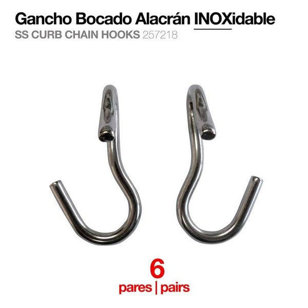 GANCHO BOCADO ALACRÁN INOX 25721 6 PARES