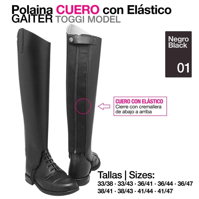 POLAINA CUERO CON ELÁSTICO GAITER
