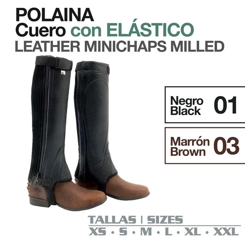 POLAINA CUERO C/ELÁSTICO