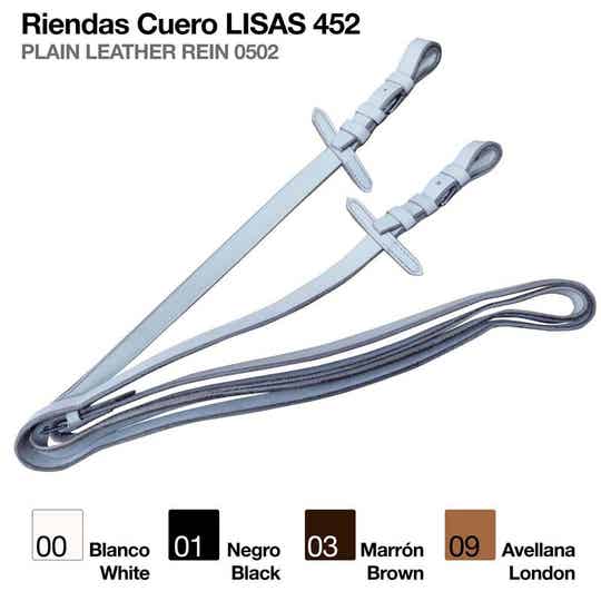 RIENDAS CUERO LISAS 452