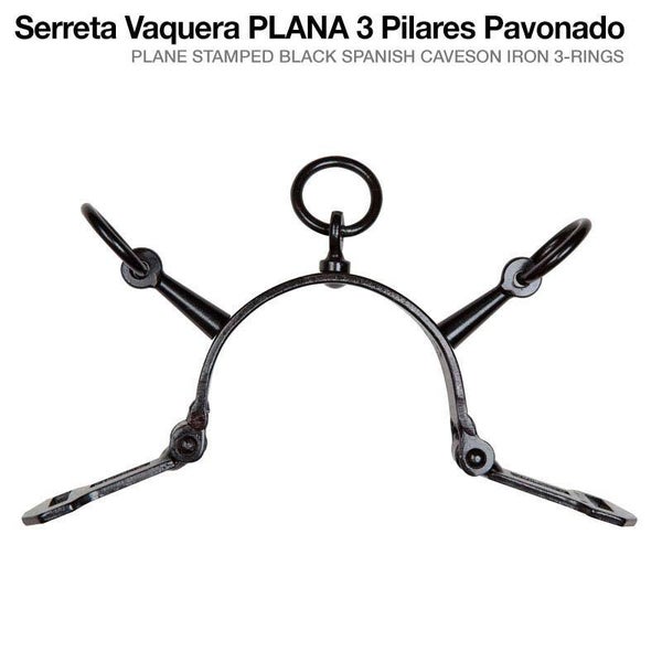 SERRETA VAQUERA PLANA 3 PILARES PAVONADO