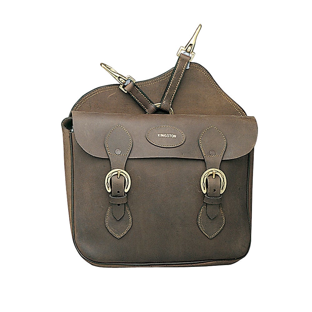 ALFORJA CUERO LATERAL CON MOSQUETÓN UNIDAD