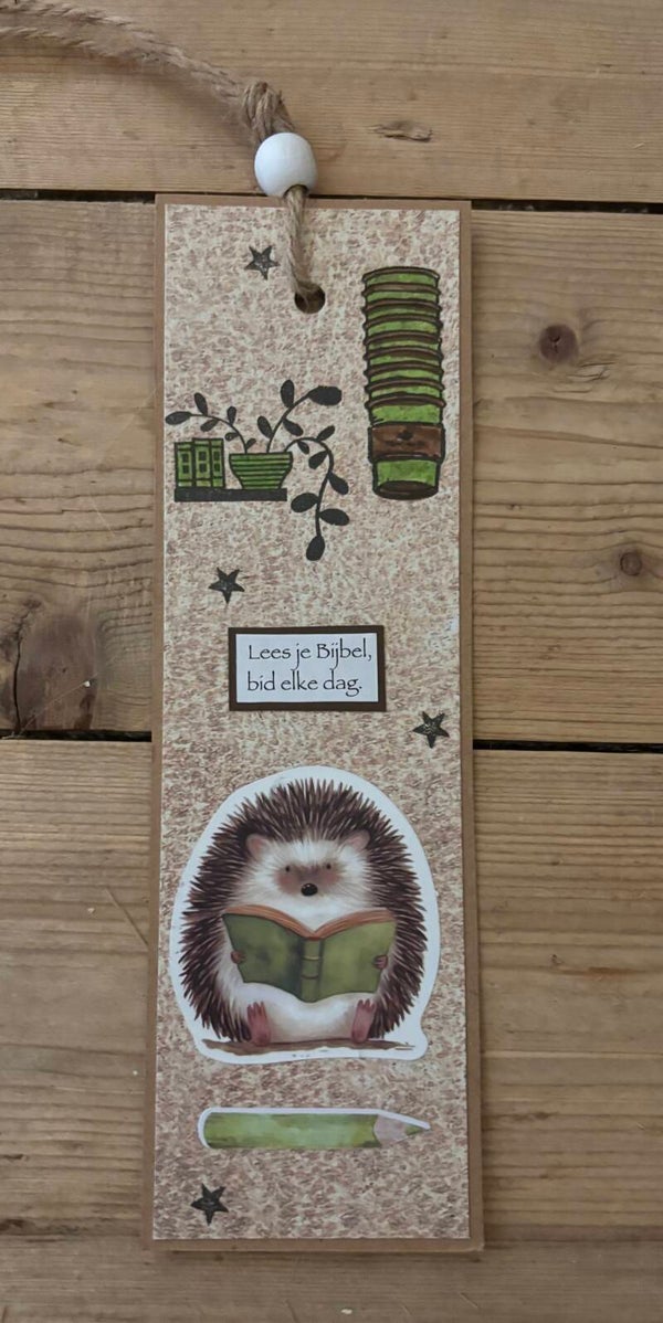 Handgemaakte kinderboekenlegger: lees je Bijbel, bid elke dag