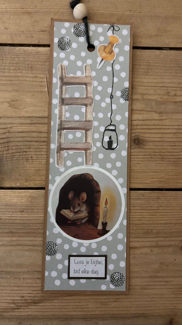 Handgemaakte kinderboekenlegger: lees je Bijbel etc