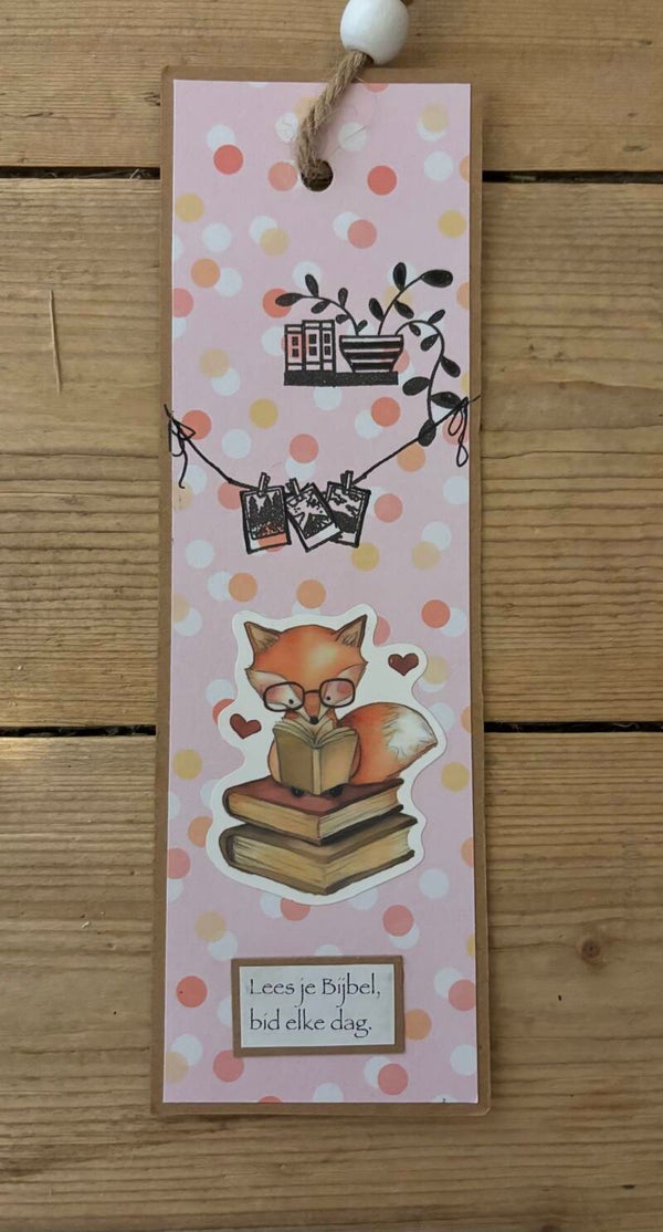 Handgemaakte Kinderboekenlegger: lees je Bijbel etc