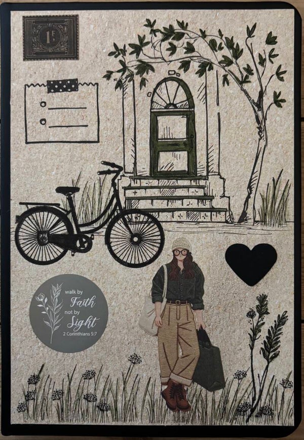 Bewerkt notitieboek 21 x 14 cm: walk by faith….