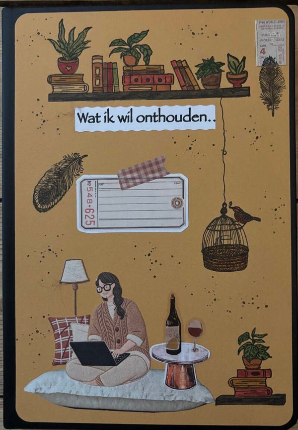 Bewerkt notitieboek 21 x 14 cm: wat ik wil onthouden….