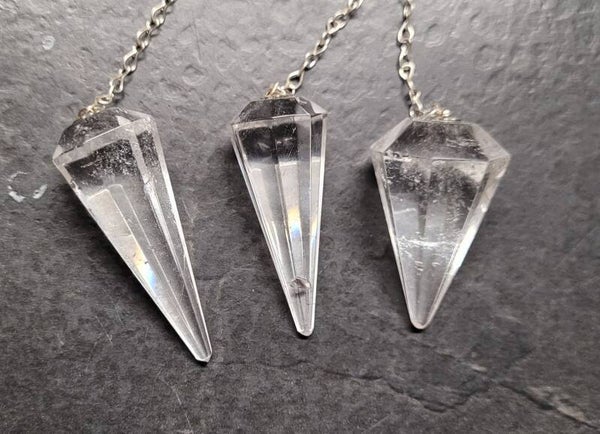 Pendel geslepen Bergkristal Clear Quartz