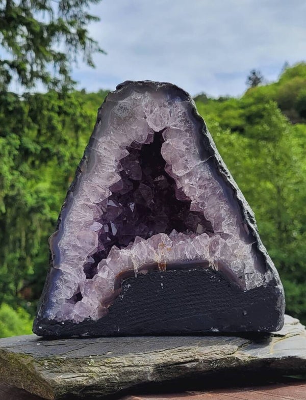 Geode Amethist 3,75 kg 17 cm Druse Amethyst,  Geode Amethyst
