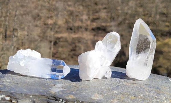 Ruw helder Bergkristal Diamantina 6-8 cm Roh klar Bergkristall,  Clear Quartz crystalkristall