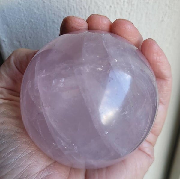 Bol Rozekwarts, Rozenkwarts 450 gr 7 cm Kugel Rosen, Sphere Rosequartz