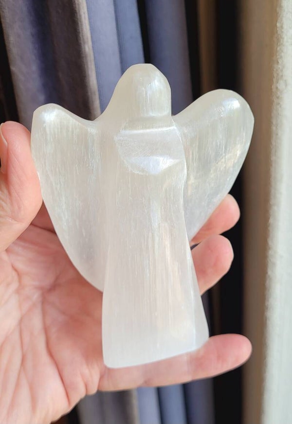 Engel Seleniet Satijnspaat 10 cm Selenite Satinspar Selenit