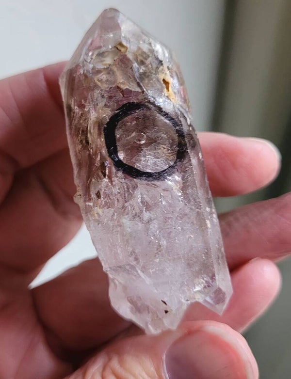 Brandberg dubbeleinder Enhydro 36 gr. 6 cm Bb doppelender enhydro, Brandberg double terminated enhydro quartz