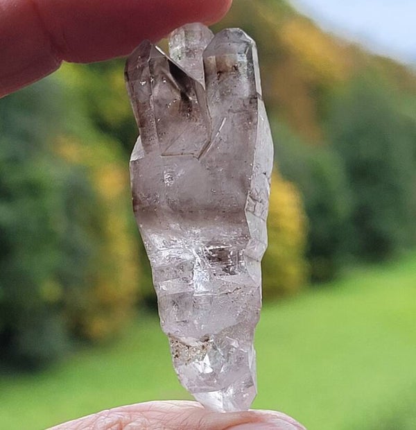 Brandberg dubbeleinder 5 cm 18 gr. Smokey Brandberg scepter, Brandberg doppelender kristall.