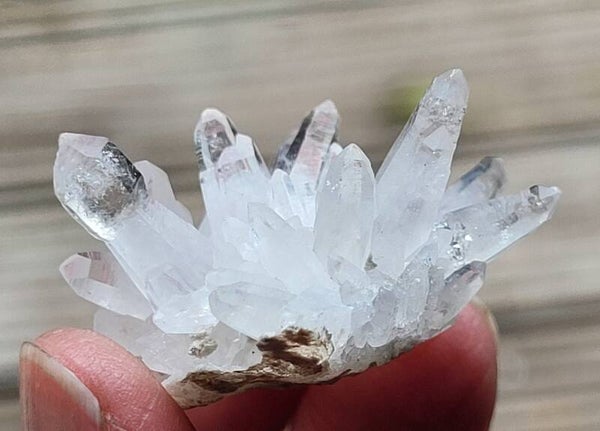 Mini cluster Laserkwarts kristallen Brandberg 14 gr. 3 cm Mini stufe Laserquarz kristalle, Brandberg mini cluster Laserquartz crystals