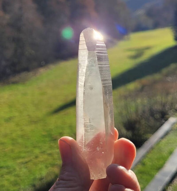 Lemurian Laser/ Rookkwarts kristal 9 cm 52 gr. Lemurian Laser/ Rauchquarz, Lemurian crystal smokey Laser Quartz