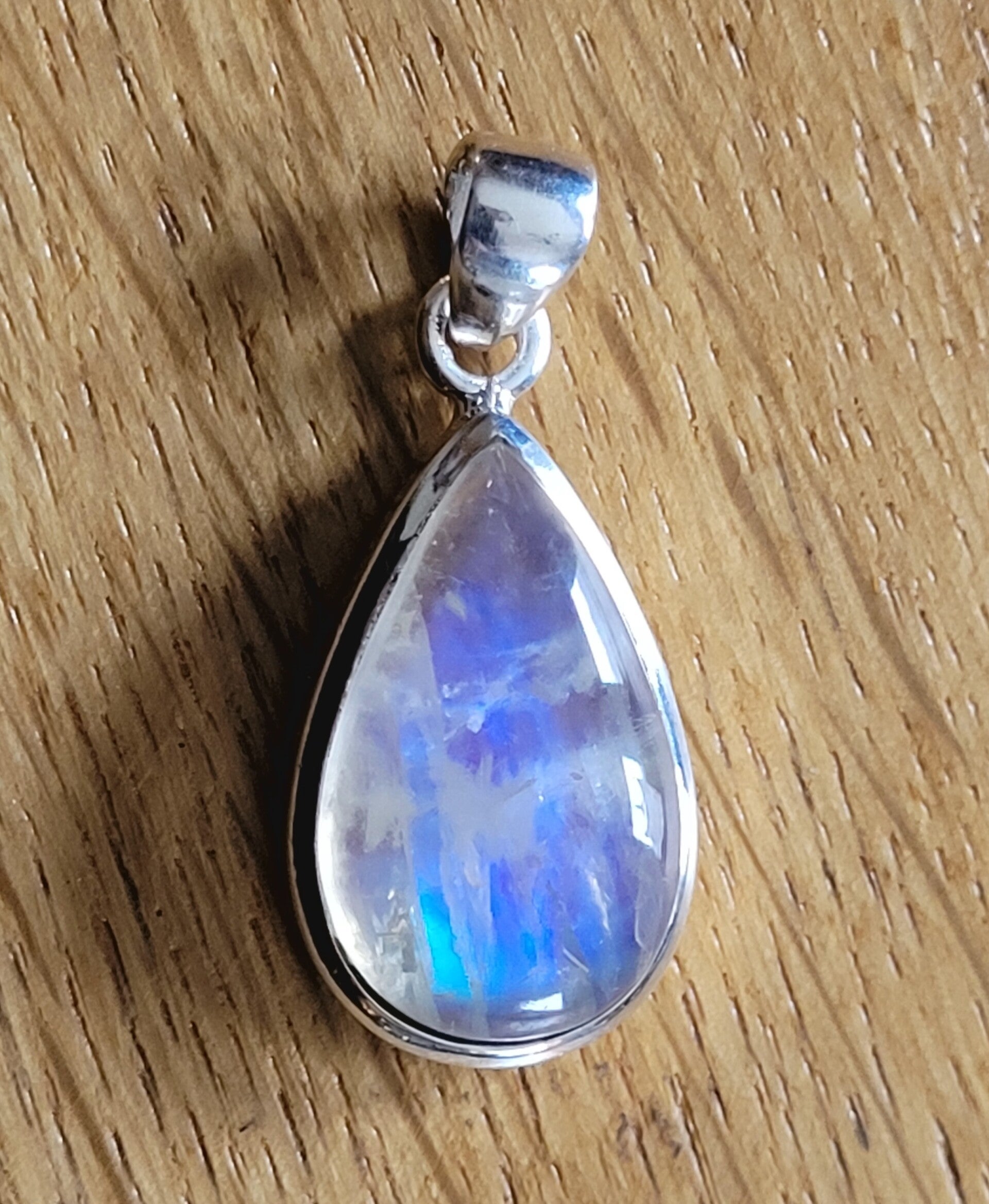 Zilver hanger Maansteen 2,7 cm Silber Anhänger Mondstein, Silver pendant Moonstone