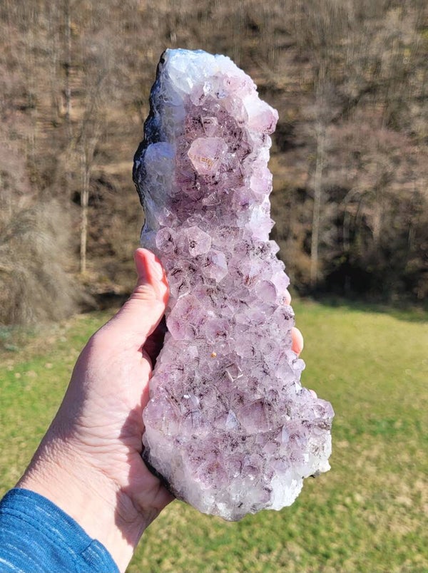 Ruwe Amethist met Goethiet 1,2 kg 22 cm Roh Amethyst mit Goethit, Goethite