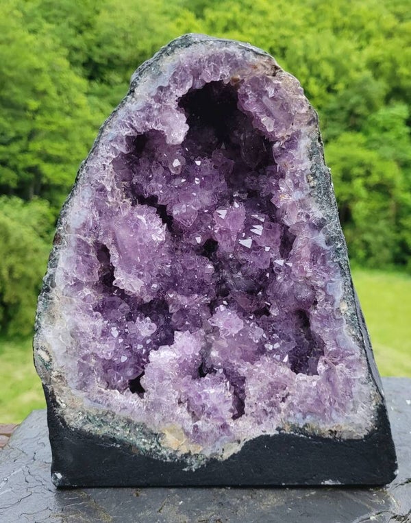 Geode Amethist egels 3,95 kg. 22 cm Druse Amethyst, Geode Amethyst Brasil