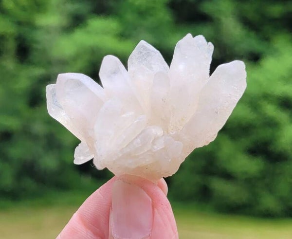 Brandberg Cluster dubbeleinders 33 gr. 5 cm Stufe Doppelender kistalle, Quartz crystals cluster double terminated
