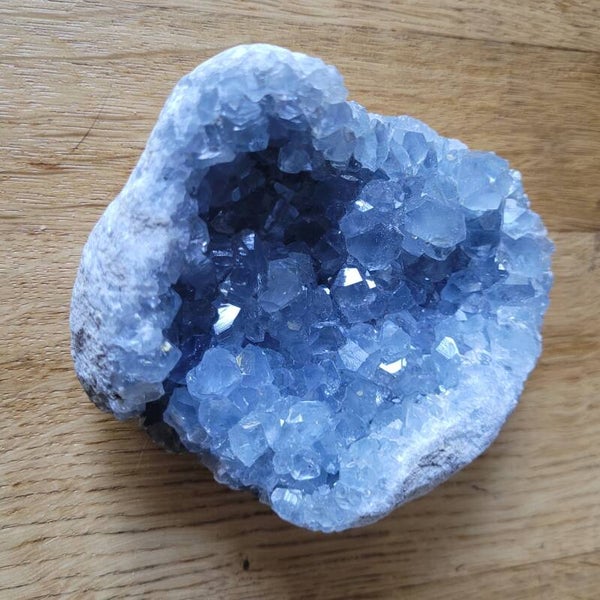 Geode Celestien 682 gr. 10 cm druse Celestin Coelestin, Geode Celestine