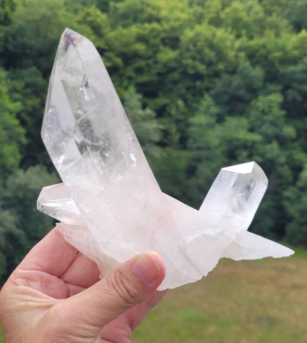 ruwe Bergkristal puntencluster 673 gr. 17 cm Roh Bergkristall spitzenstufe, Clear Quartz crystalscluster