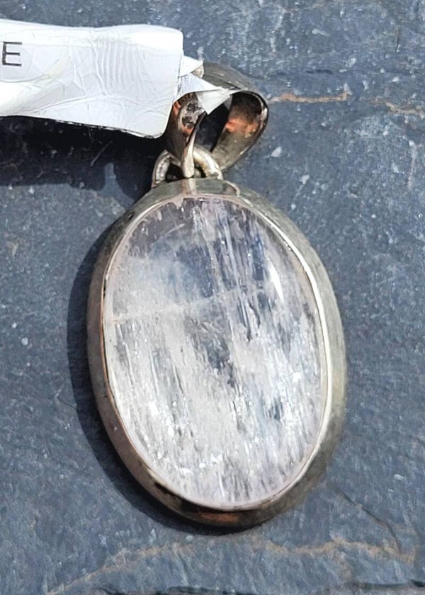 Kunziet, Kunzit, Kunzite zilver hanger, Silber Anhänger 3 cm
