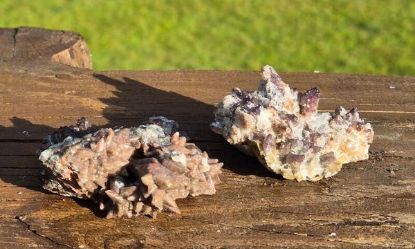 2 pc. Dogtooth Calcite, Fluorite, Aragonite 6 cm Dogtooth Calcit, Fluorit, Aragonit