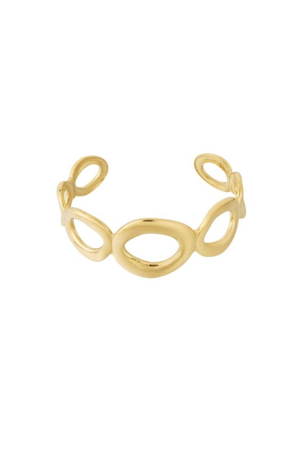 Manchet hoepel armband - Goud