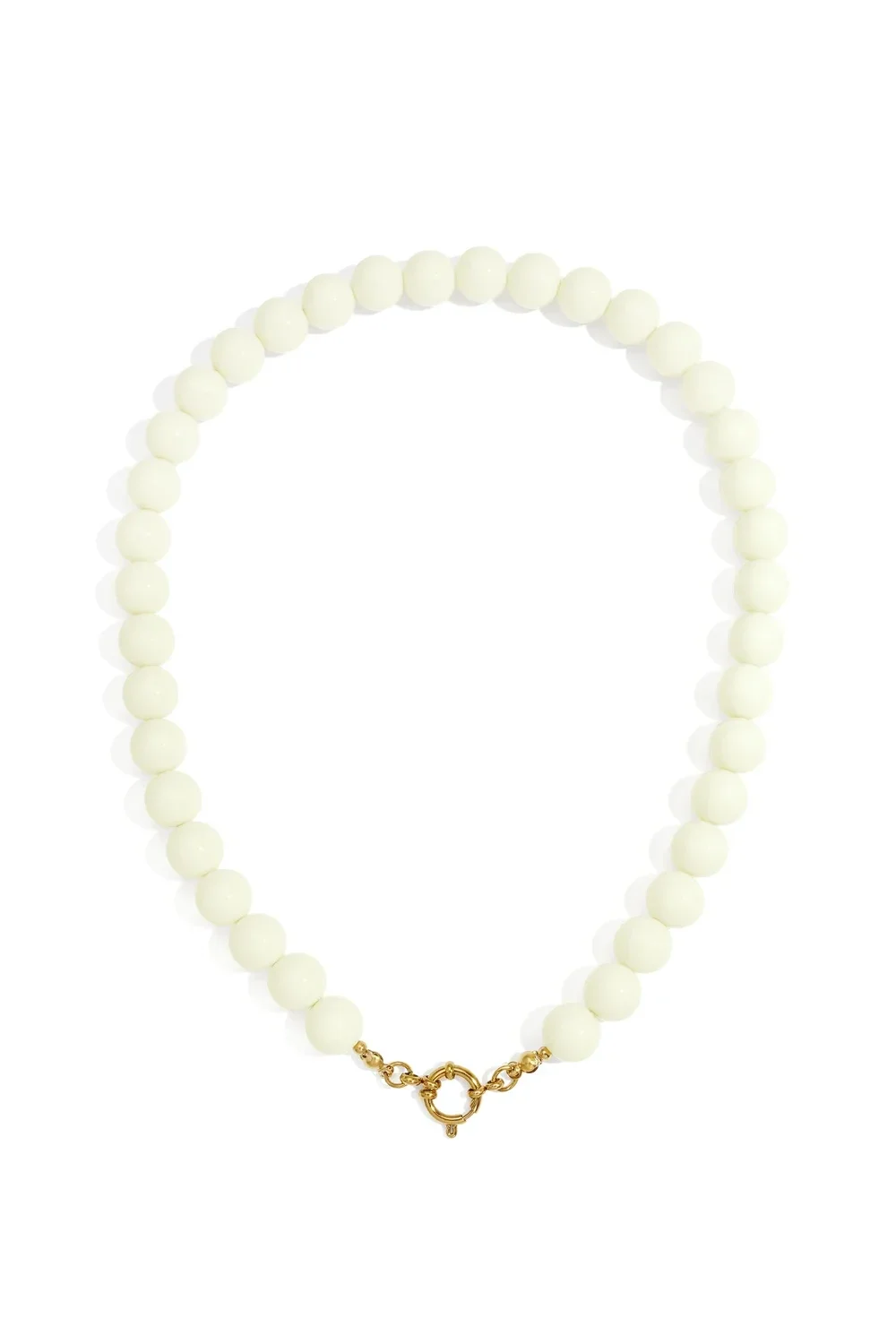 Kralen ketting 12 mm - White