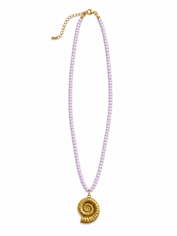 Loes kralenketting met schelp