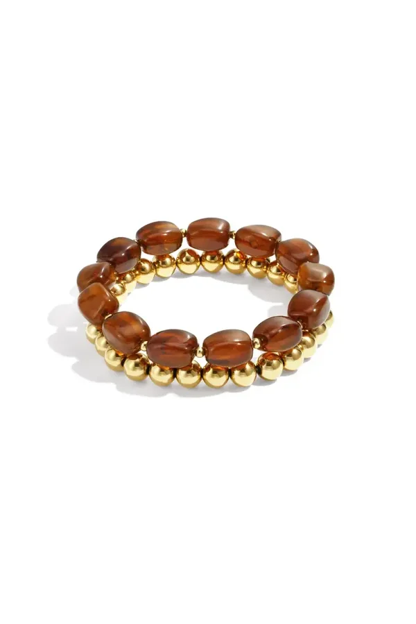 Kralen armband - brown