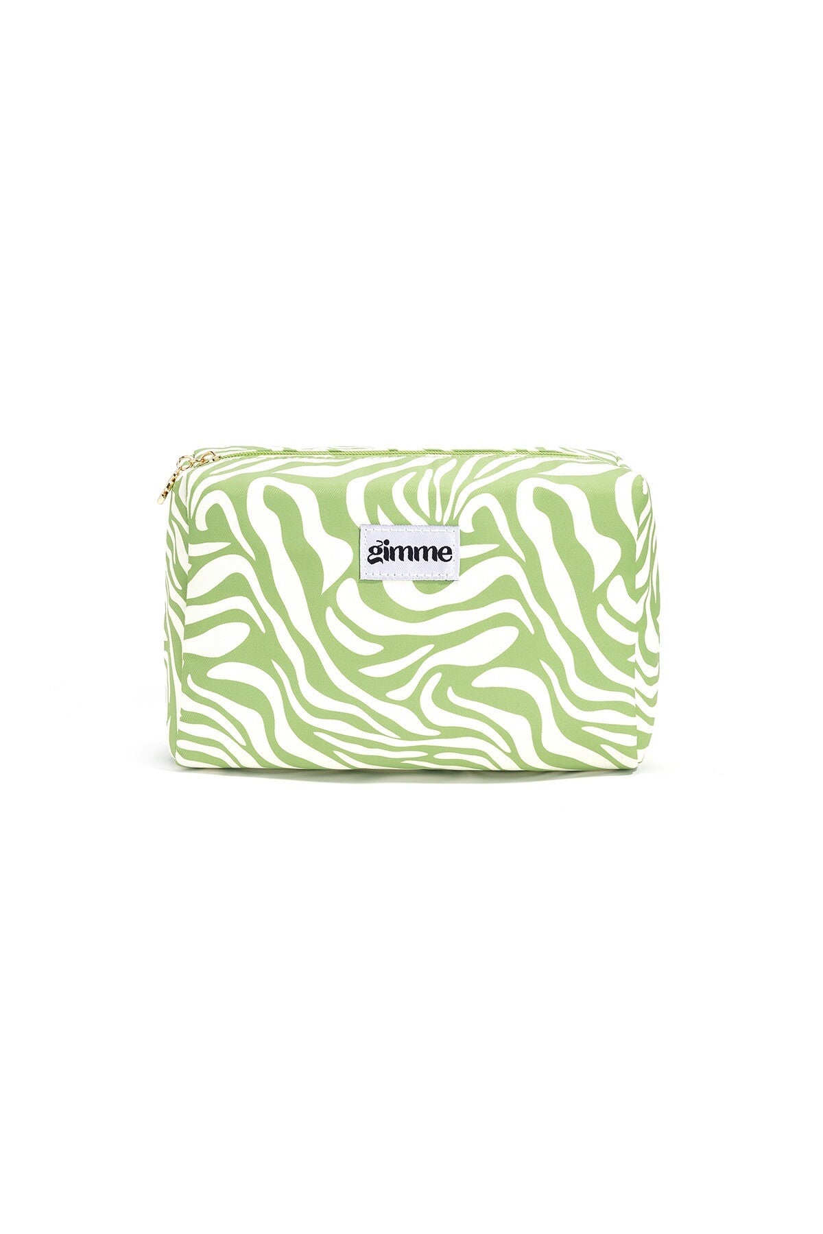 Toilettas met groene wavy print