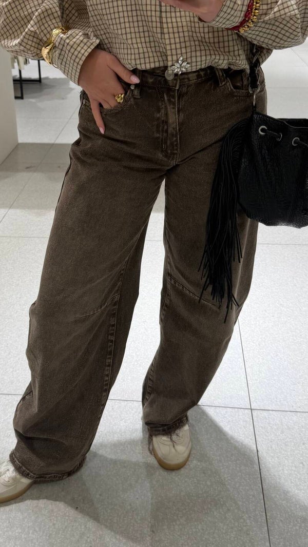 Balloon jeans brown