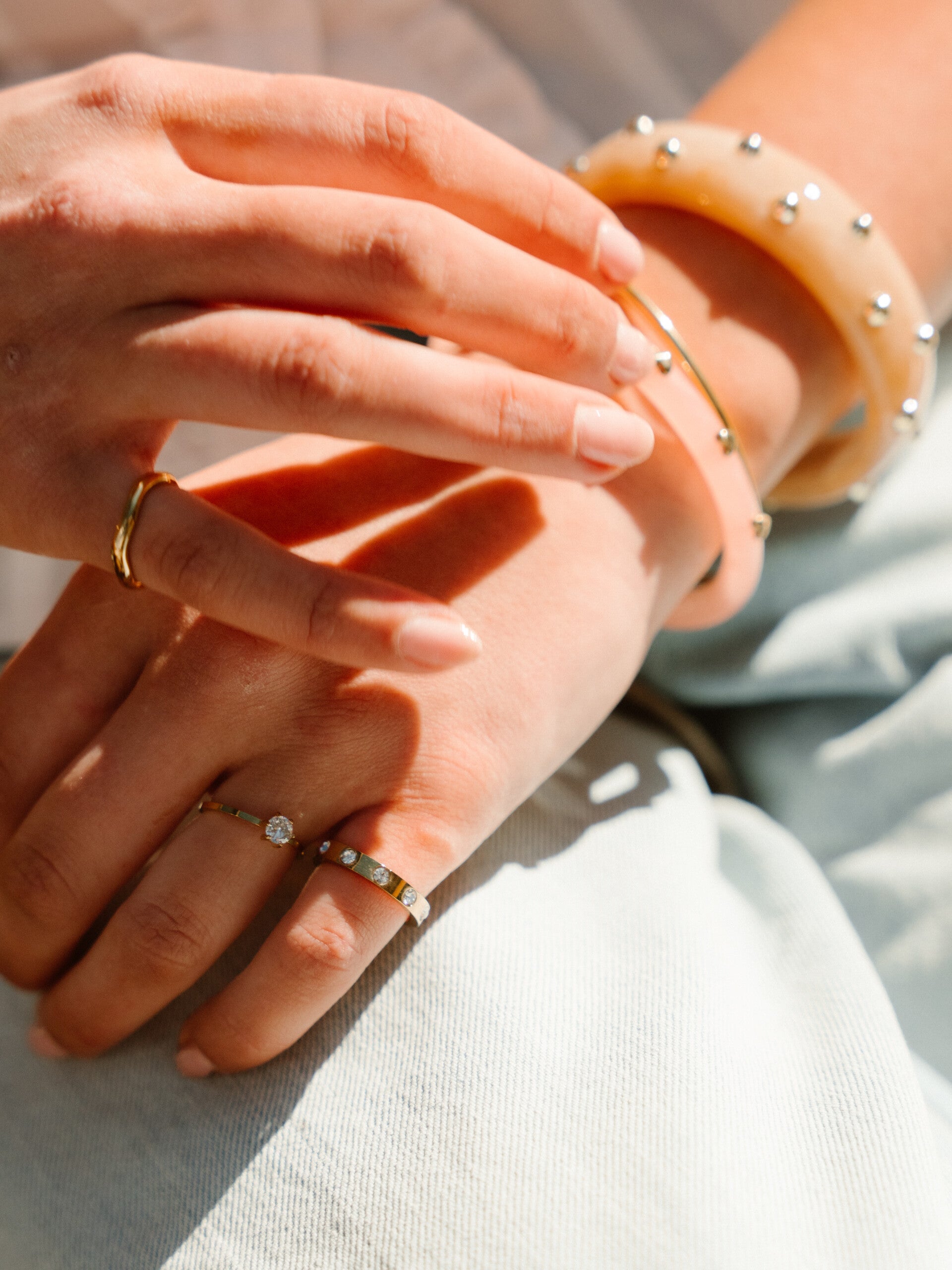 Olivia ring met steentjes