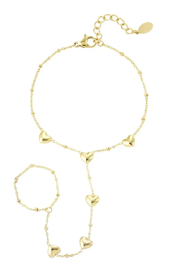 Livia hartjes Hand chain