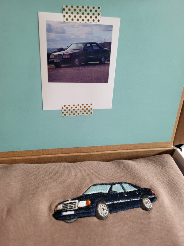 Retrato bordado - Carro