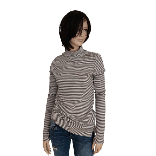 Longsleeve T-shirt opstaande kraag