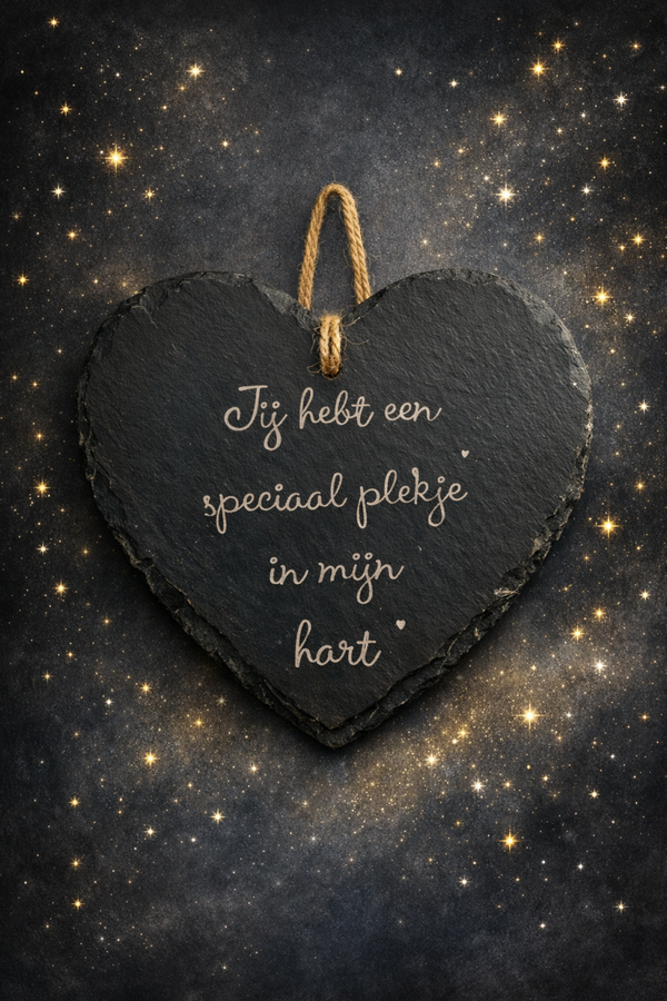 Hart met diverse teksten.