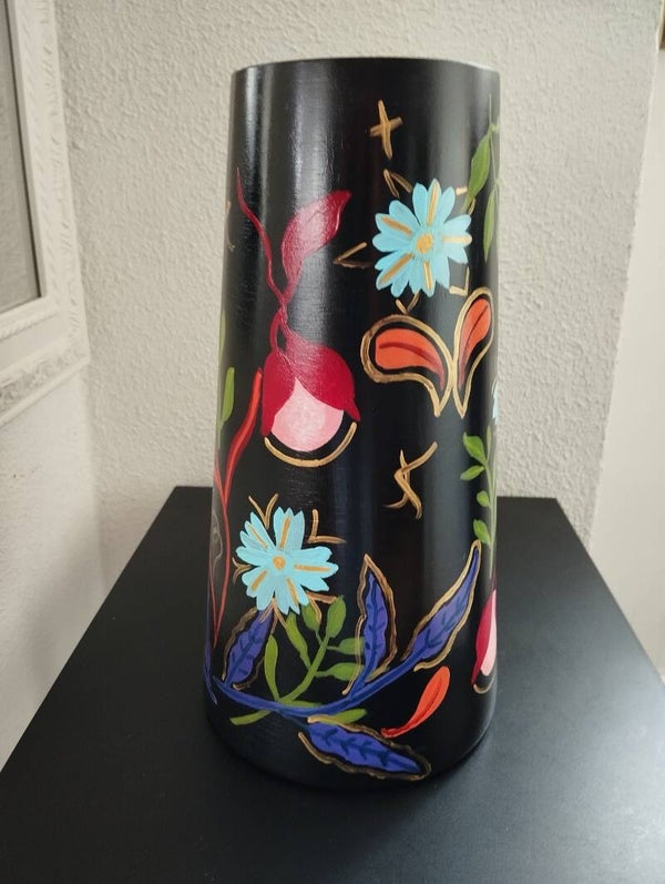 Zwarte vaas 'Fantasy'