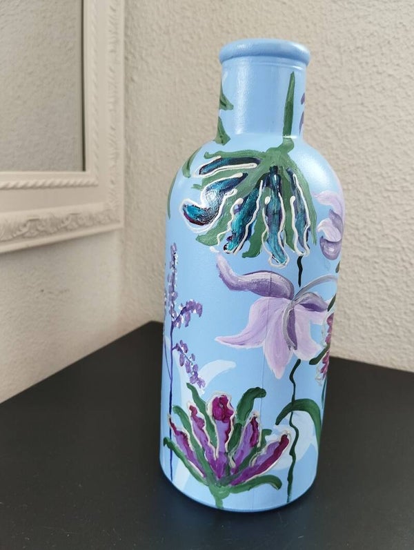 Kobaltblauwe vaas 'veldboeket 2'