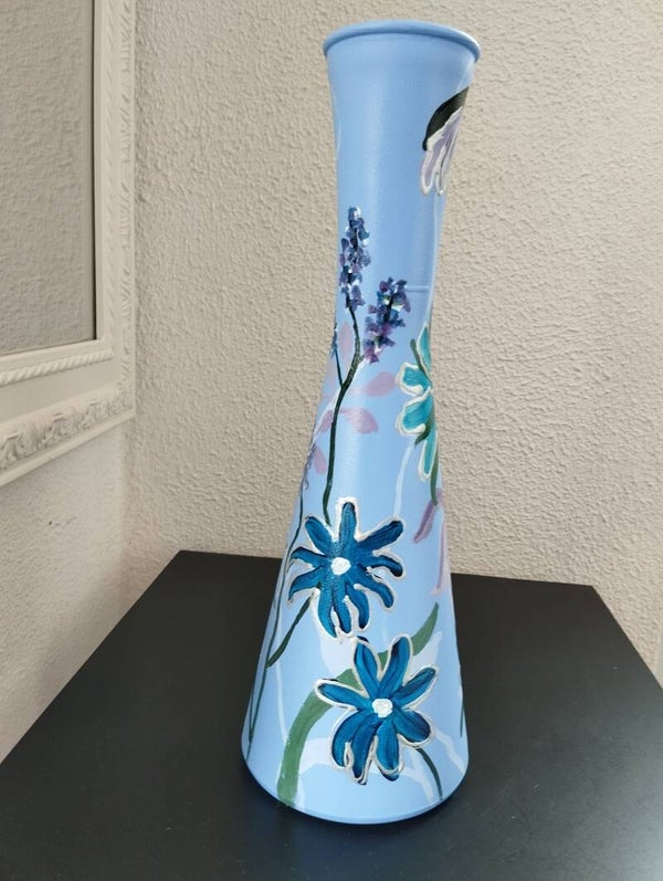 Kobaltblauwe vaas 'veldboeket 1'