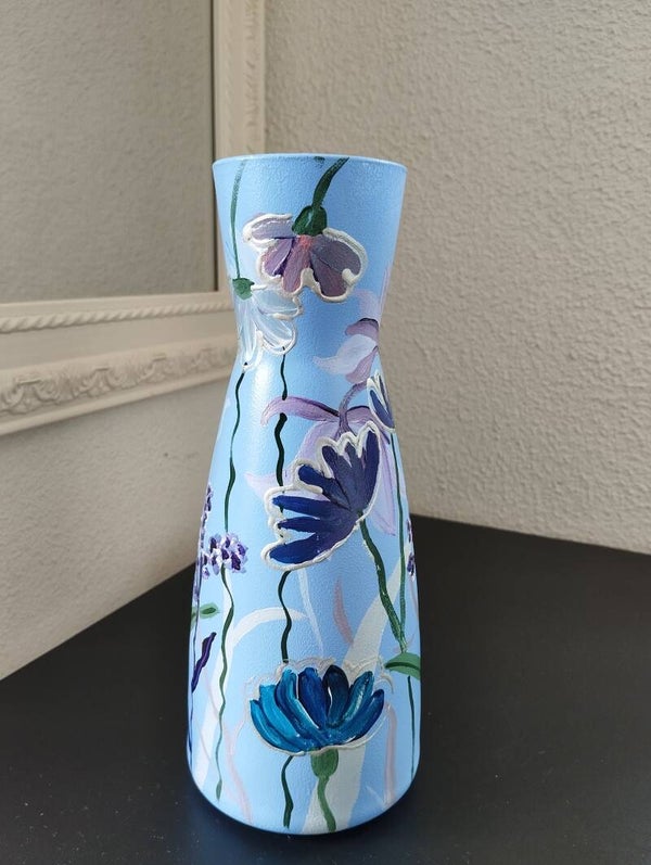 Kobaltblauwe vaas 'veldboeket 3'