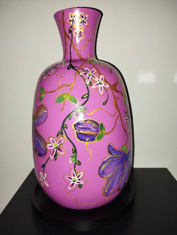 Vaas ' vrolijk met goudrelief' L