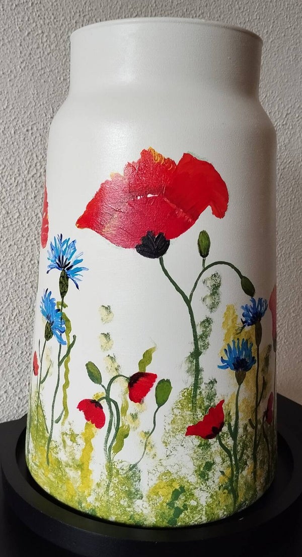 vaas 'klaprozen en korenbloemen'