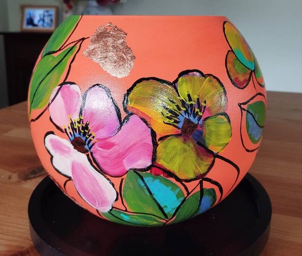 Vaas 'Oranje Bontebloemen'