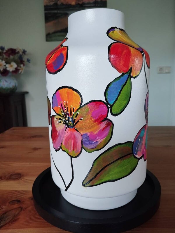 Vaas 'bonte bloemen'